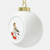 Waterverf bosvogel keramische bal ornament (Rechts)