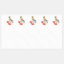 Waterverf bosvogel labels