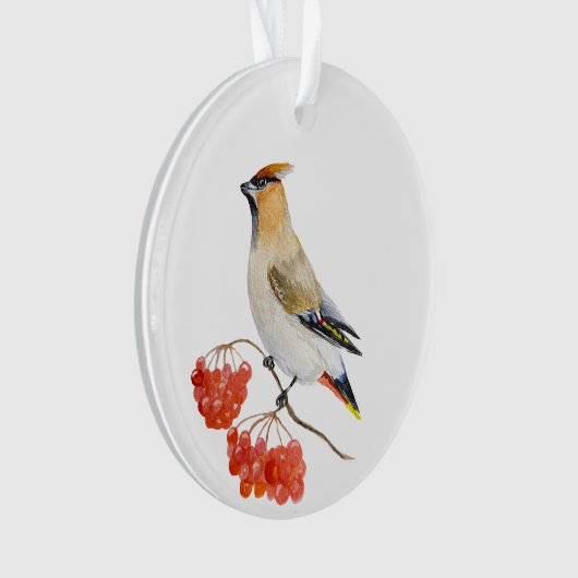 Waterverf bosvogel ornament (voorkant)