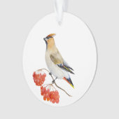 Waterverf bosvogel ornament (voorkant)