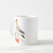 Waterverf bosvogel pestvogel koffiemok (Voorkant links)