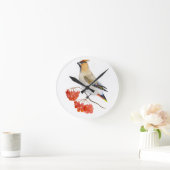 Waterverf bosvogel ronde klok (Huis)