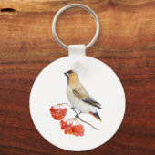 Waterverf bosvogel sleutelhanger (Voorkant)