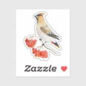 Waterverf bosvogel sticker (Vel)