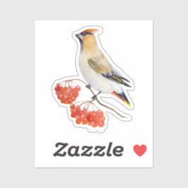 Waterverf bosvogel sticker