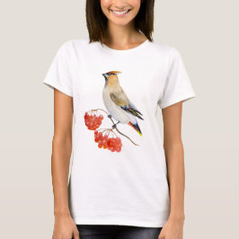 Waterverf bosvogel t-shirt