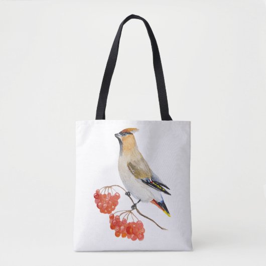 Waterverf bosvogel tote bag (Voorkant)