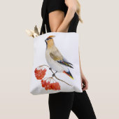 Waterverf bosvogel tote bag (Dichtbij)