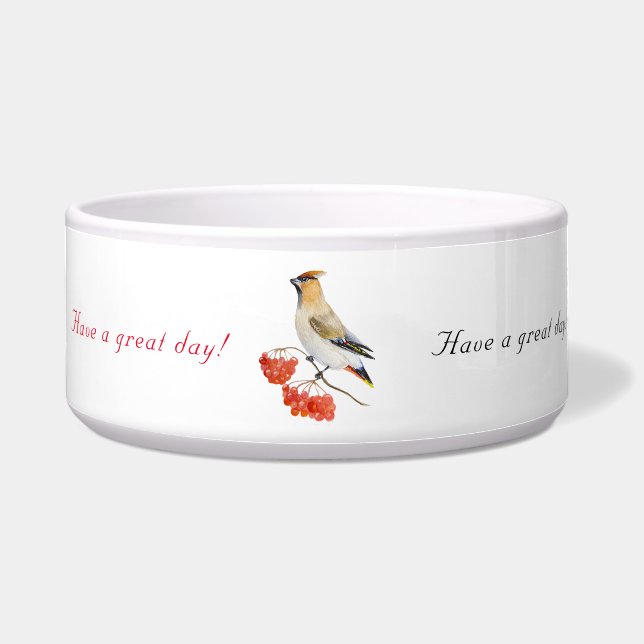 Waterverf bosvogel voerbakje (Voorkant)