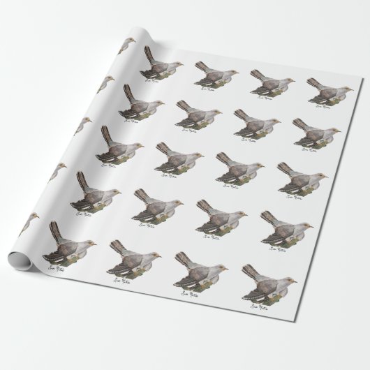 Waterverf bosvogels cadeaupapier (Uitgerold)
