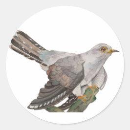 Waterverf bosvogels ronde sticker