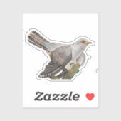 Waterverf bosvogels sticker (Vel)