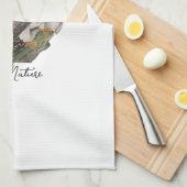 Waterverf bosvogels theedoek (Quarter Fold)