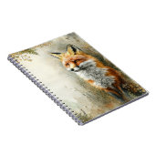Waterverf Bosvos Natuur  Notitieboek (Rechterzijde)