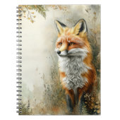 Waterverf Bosvos Natuur  Notitieboek (Voorkant)