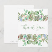 Waterverf Botanical Floral Wenskaart Kaart (Voorkant / Achterkant)