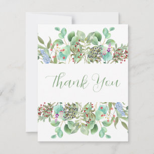 Waterverf Botanical Floral Wenskaart Kaart