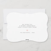 Waterverf Botanical Holly Berry Foliage kerst Feestdagenkaart (Achterkant)