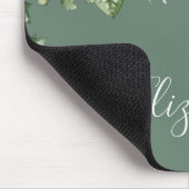 Waterverf Botanical Ivy Ferns Sage Green Muismat (Hoek)