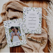 Waterverf Botanical Save the Date - Foto-optie