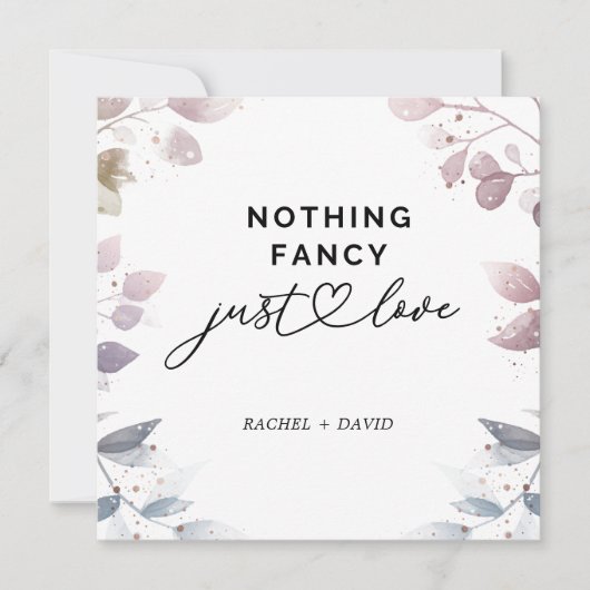 Waterverf Botanical We Elopement Kaarten (Voorkant)