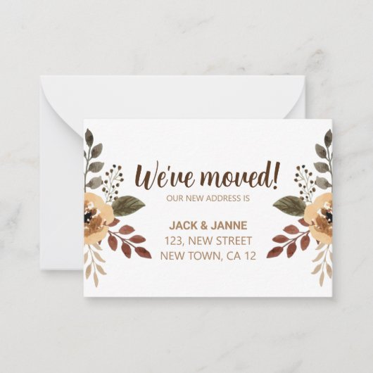 Waterverf Botanical We hebben de Kaart van de aank Notitiekaartje (Voorkant)