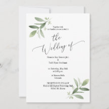 Waterverf Botanical Wedding Invitation