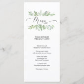 Waterverf Botanical Wedding Menu (Voorkant)