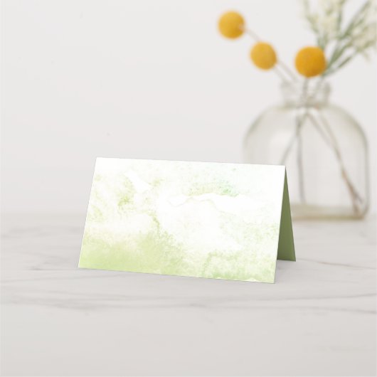 Waterverf Botanicals Green Leaves Pink Flowers | Plaatskaartje (Achterkant)