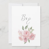 Waterverf botanicals pastel roze flora Bedankt Kaart (Achterkant)