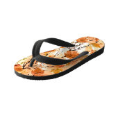 Waterverf Botanicals:  Plant. Kinder Teenslippers (Schuin)