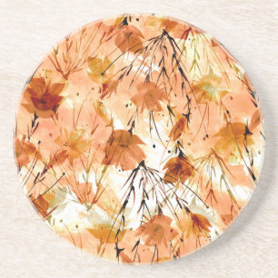 Waterverf Botanicals:  Plant. Zandsteen Onderzetter