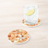 Waterverf Botanicals:  Plant. Zandsteen Onderzetter (Zijkant)