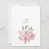 Waterverf botanicals roze bloemen Tafelnummers (Achterkant)