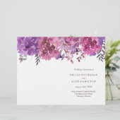 Waterverf Botanicals Wedding Programs (Staand voorkant)