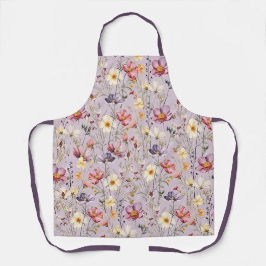 Waterverf Botanicals Wilde Bloemen Schort (Voorkant)