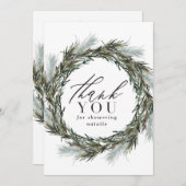 Waterverf botanisch baby shower bedankt (Voorkant / Achterkant)