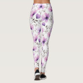 Waterverf botanisch bloemmotief leggings (Achterkant)