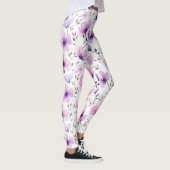 Waterverf botanisch bloemmotief leggings (Rechts)