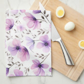 Waterverf botanisch bloemmotief theedoek (Quarter Fold)