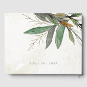 Waterverf Botanisch Blossom Weddenschap Gastenboek (Achterkant)