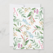 Waterverf Botanisch Boeket Vrijgezellenfeest Uitno Kaart (Achterkant)