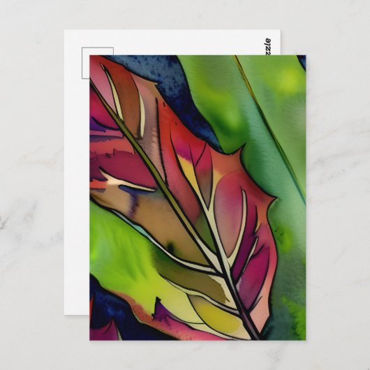  Waterverf botanisch Briefkaart (Voorkant / Achterkant)