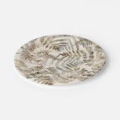 Waterverf Botanisch gebladerte bladeren Baby showe Papieren Bordje (Gekanteld)