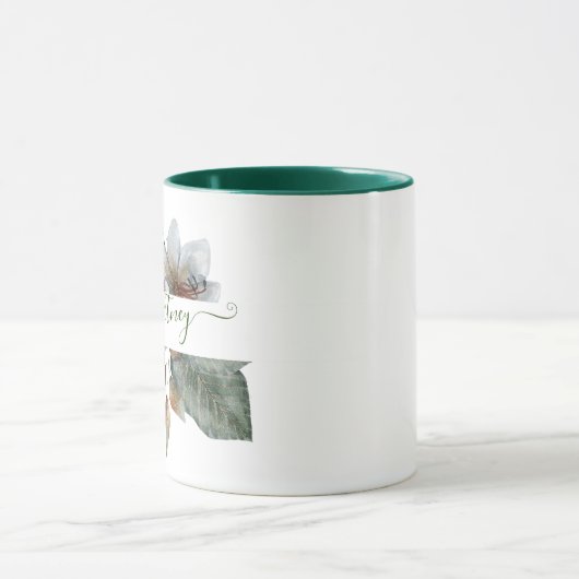 Waterverf botanisch gepersonaliseerd mok (Midden)