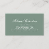 Waterverf Botanisch groen Gold Sage Green Visitekaartje (Achterkant)