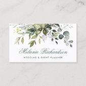 Waterverf Botanisch groen Gold Sage Green Visitekaartje (Voorkant)