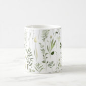 Waterverf Botanisch groen Patroon Koffiemok (Center)