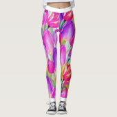 Waterverf botanisch leggings (Voorkant)