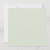 Waterverf Botanisch Licht Sage Vierkant Baby showe Kaart (Achterkant)